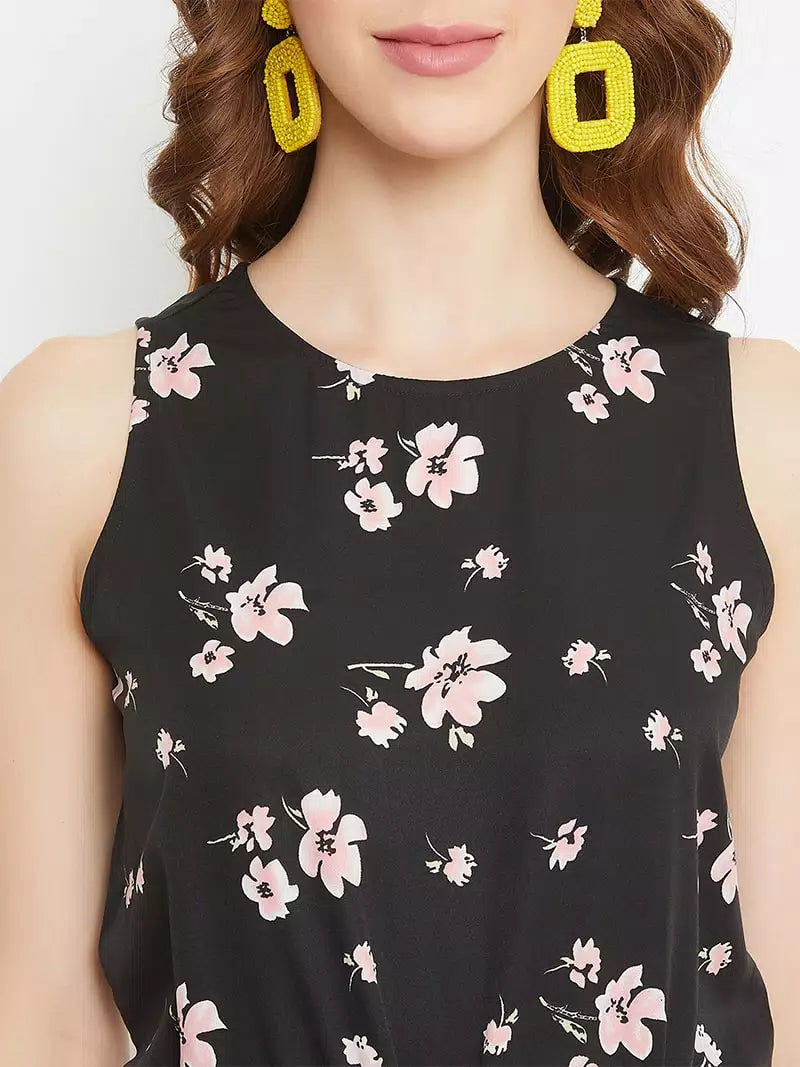 Floral printed romper