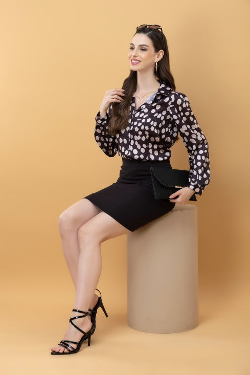 Polka Printed Classic Shirt