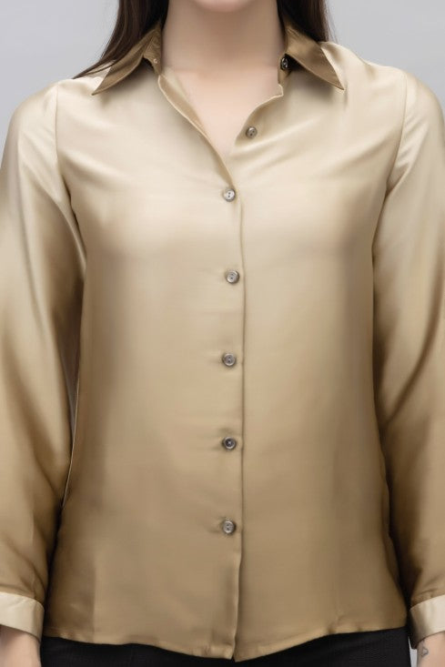 Ombre Casual Satin Shirt