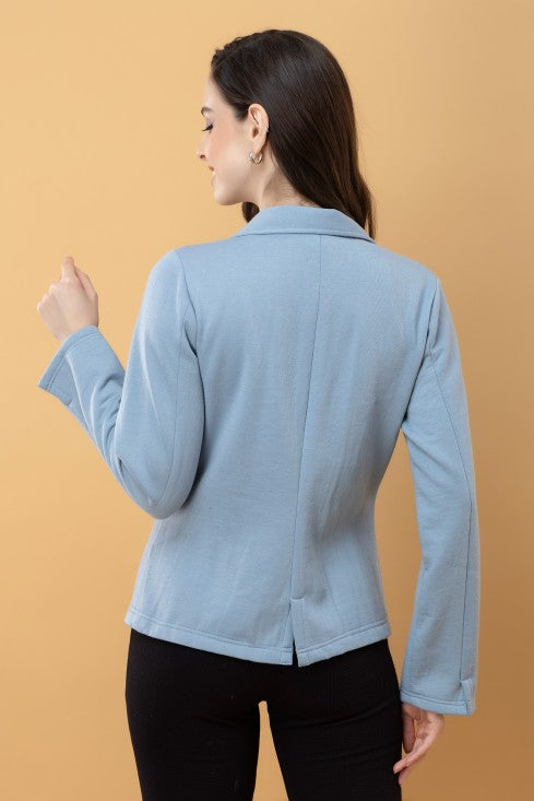 Blazer Style Terry Jacket