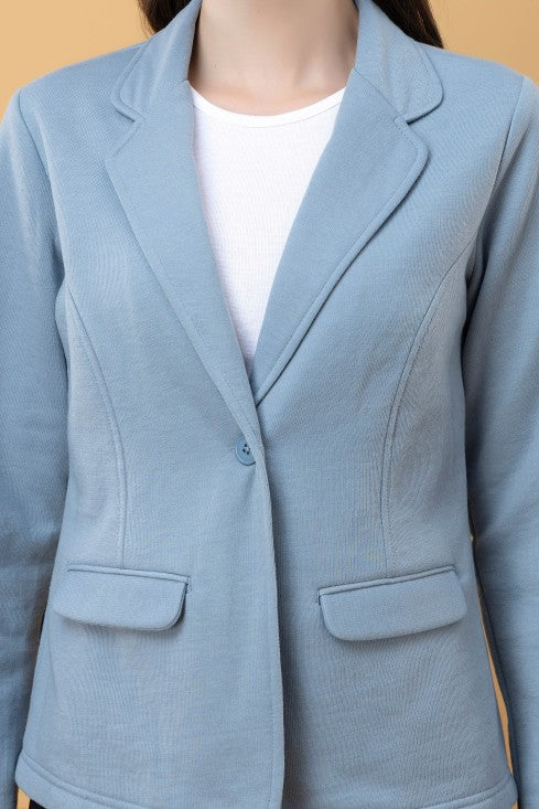 Blazer Style Terry Jacket