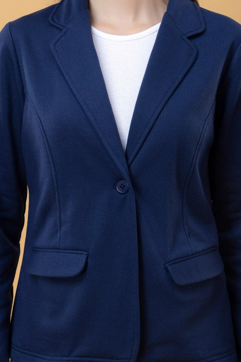 Blazer Style Terry Jacket