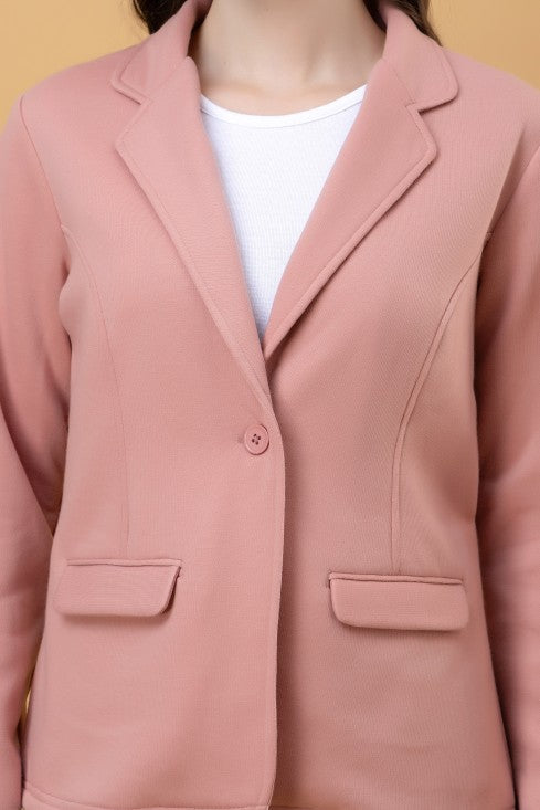Blazer Style Terry Jacket