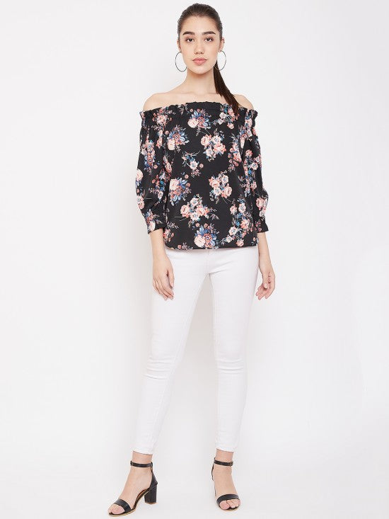 Floral Printed Off Shoulder Top