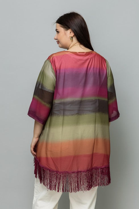Colorblocked Kimono