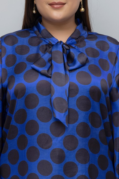 Polka Print Tie Top