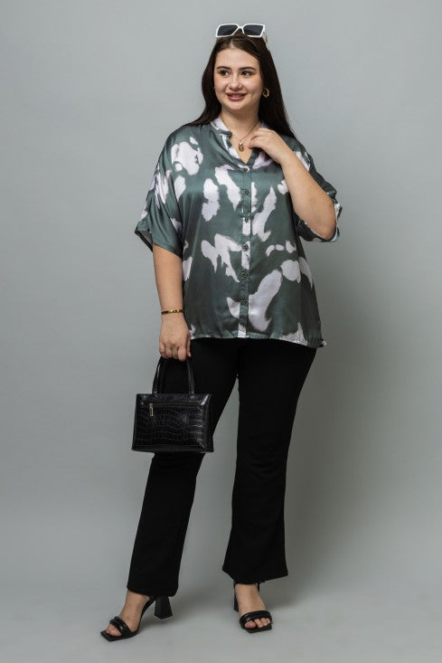 Front Open Short Sleeve Top