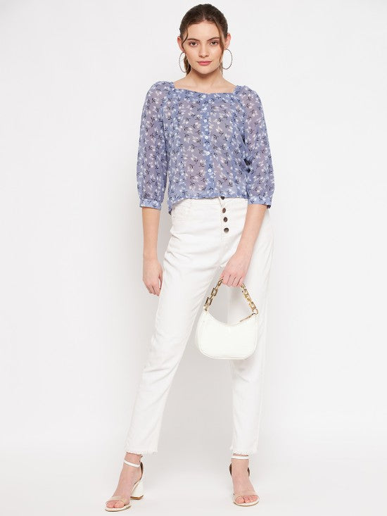 Floral printed Blouson Top