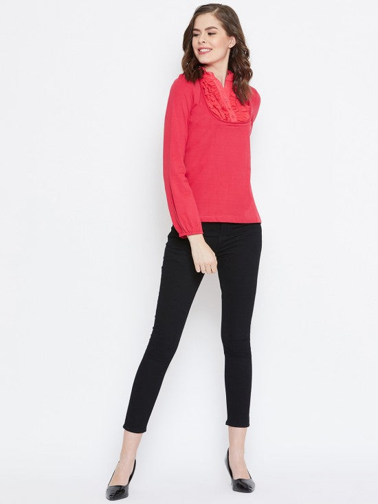 Lycra Cold Shoulder Overlap Top