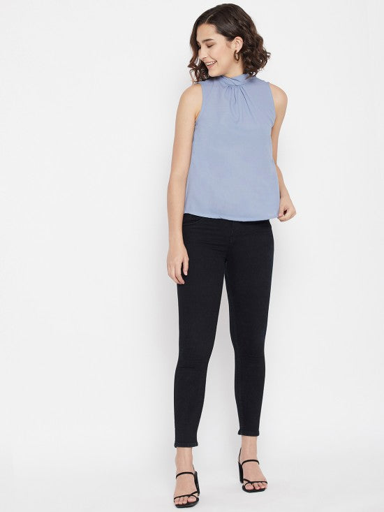 Solid back knot tie top