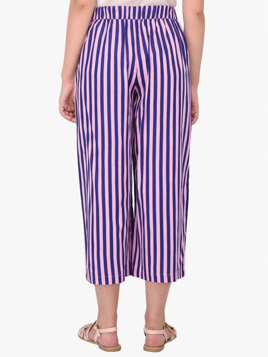 Culottes with wide stripes print