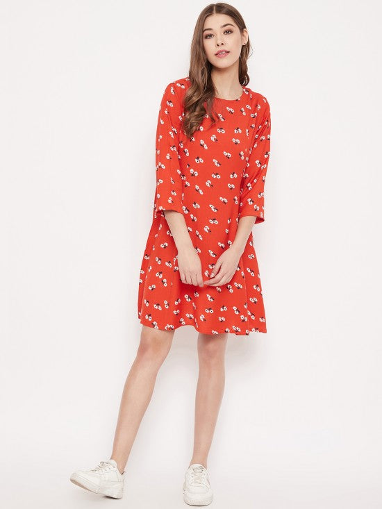 Floral printed flowy dress