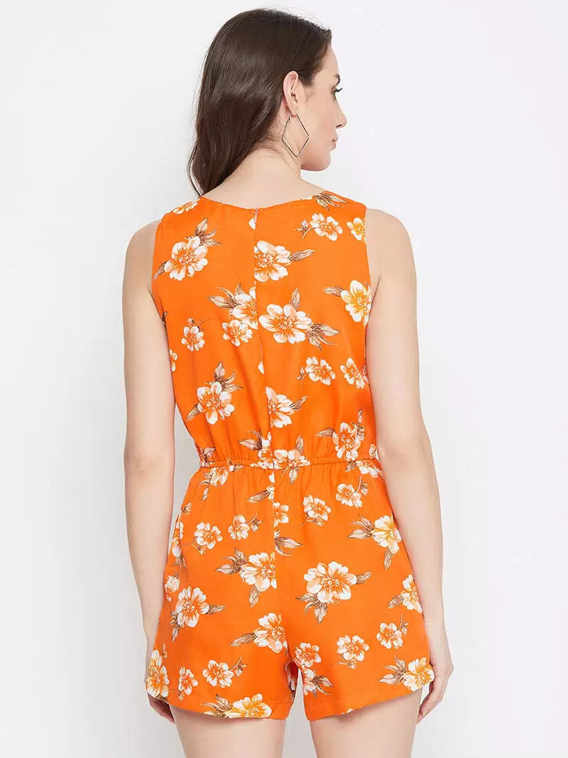 String strap style drawstring romper