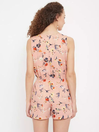 String strap style drawstring romper