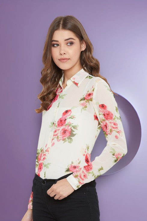 Floral Printed Casual Shirt