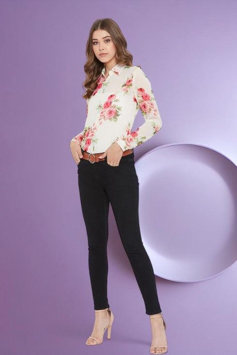 Floral Printed Casual Shirt