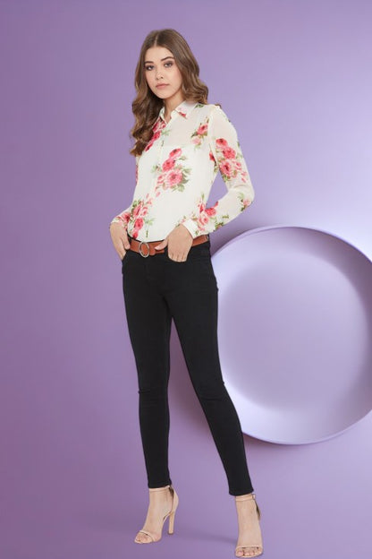 Floral Printed Casual Shirt