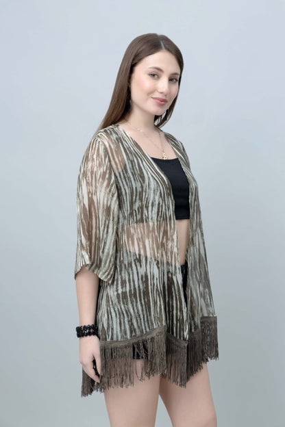 Abstract Print Kimono