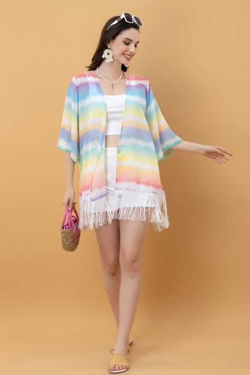 Ombre Kimono Style Shrug