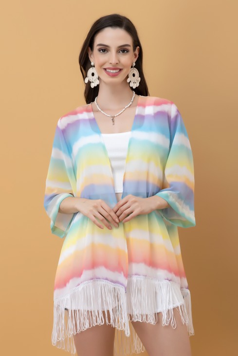 Ombre Kimono Style Shrug
