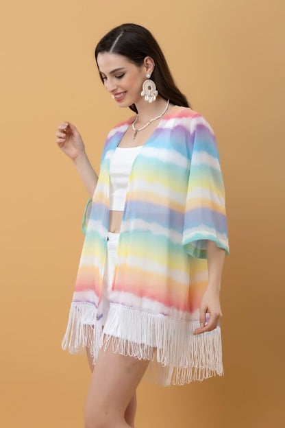 Ombre Kimono Style Shrug