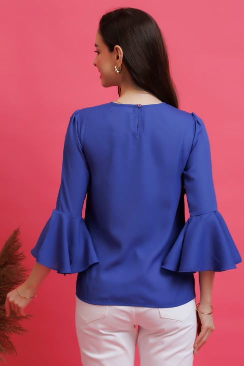 Solid Keyhole Neck Top