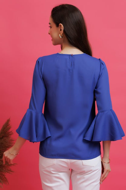 Solid Keyhole Neck Top