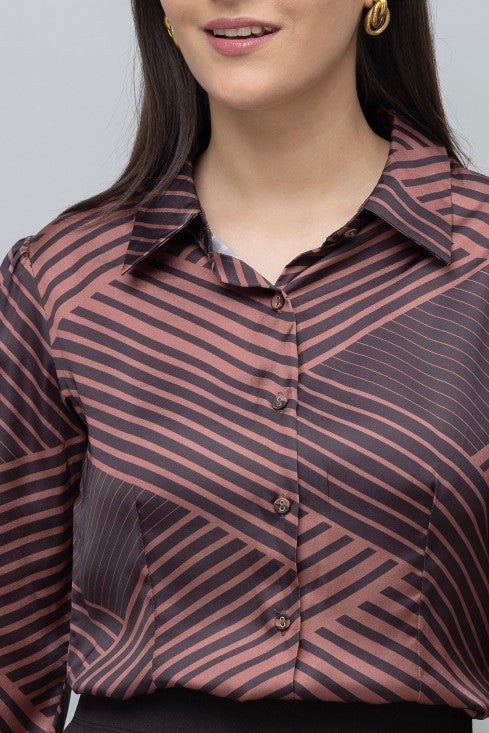 Striped Satin Shirt