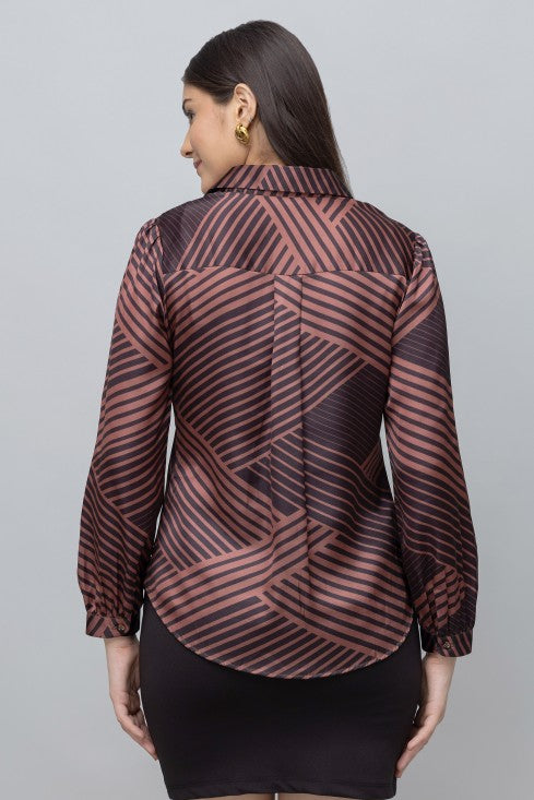 Striped Satin Shirt