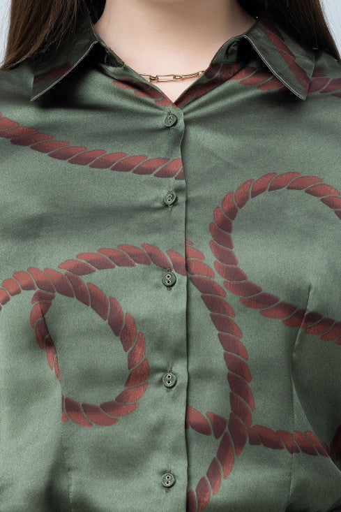 Printed Satin Shirt
