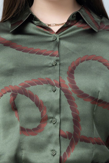 Printed Satin Shirt