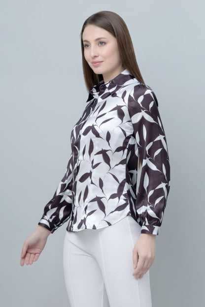 Printed Satin Shirt