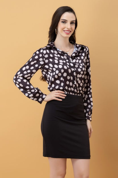 Polka Printed Classic Shirt