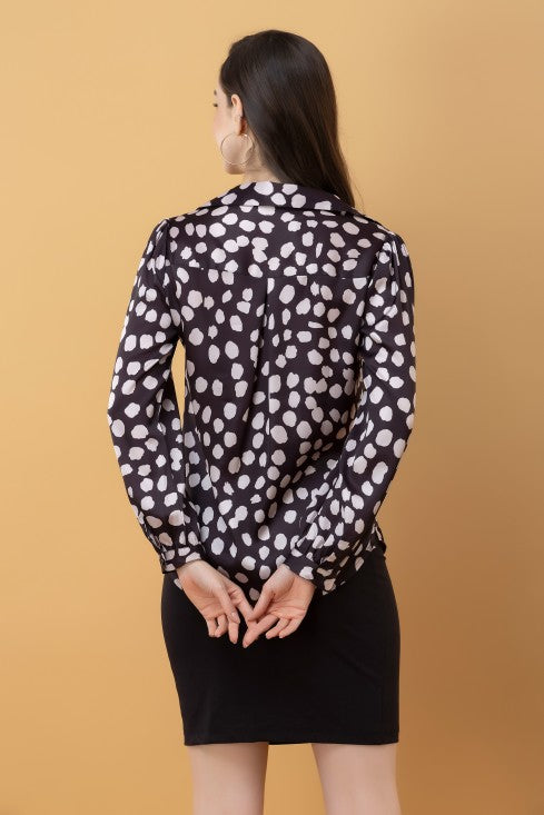 Polka Printed Classic Shirt