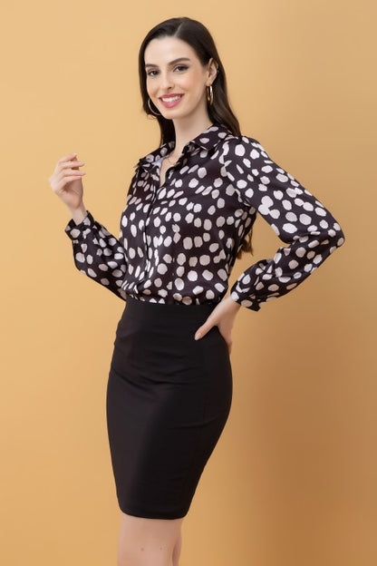 Polka Printed Classic Shirt