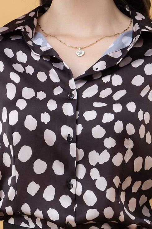 Polka Printed Classic Shirt