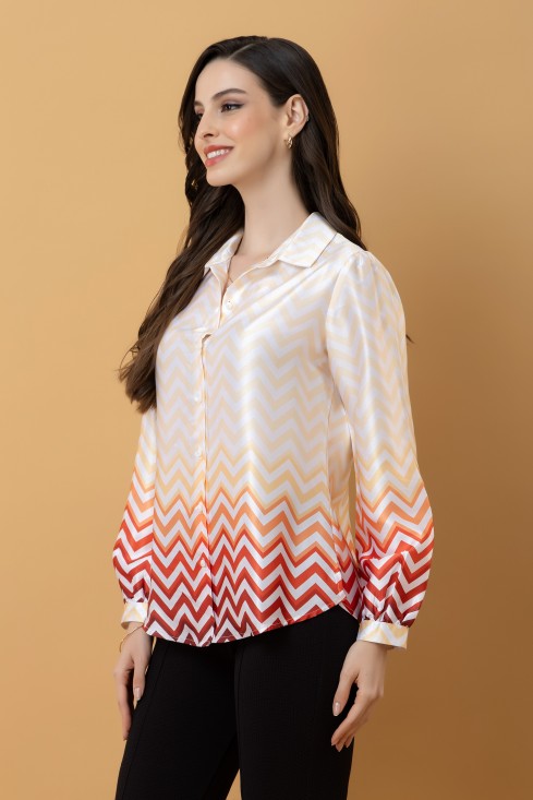 Ombre Satin Shirt