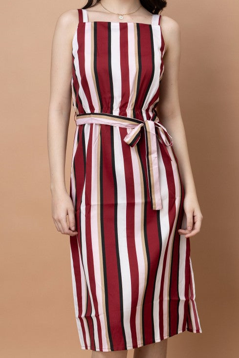 Stripes Printed Straight Dress