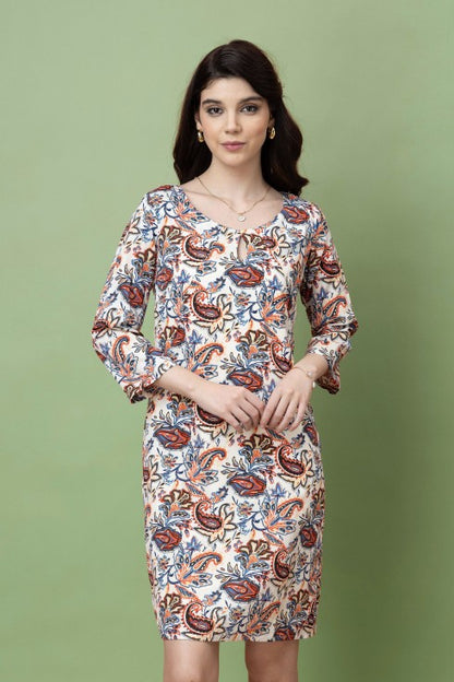 Paisley Print Dress