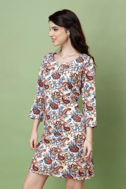 Paisley Print Dress