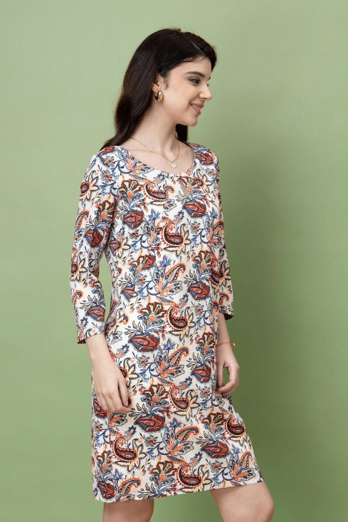 Paisley Print Dress