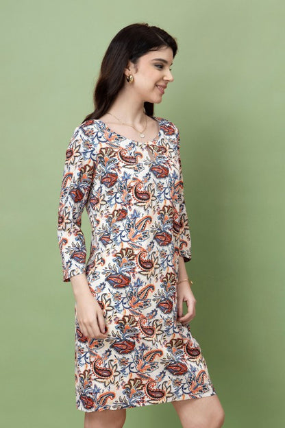 Paisley Print Dress
