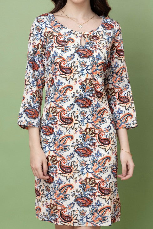 Paisley Print Dress