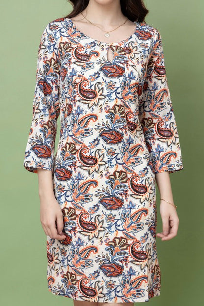 Paisley Print Dress