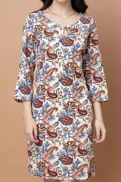 Paisley Print Dress