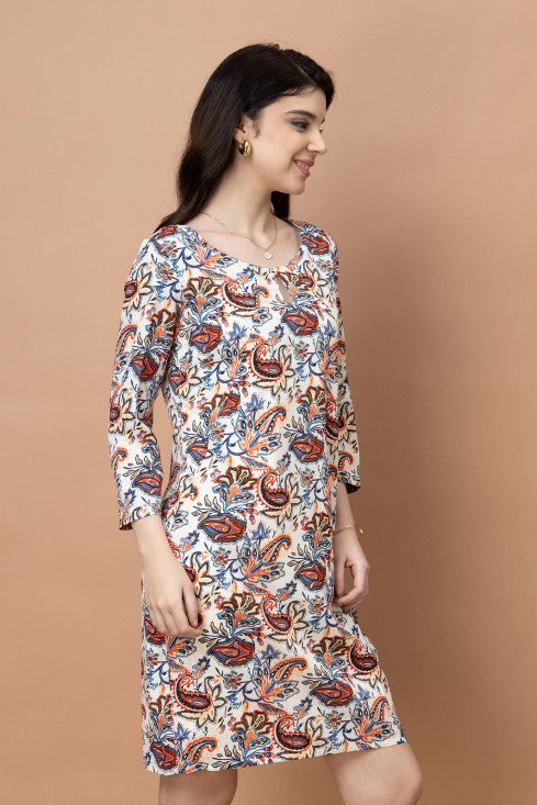 Paisley Print Dress