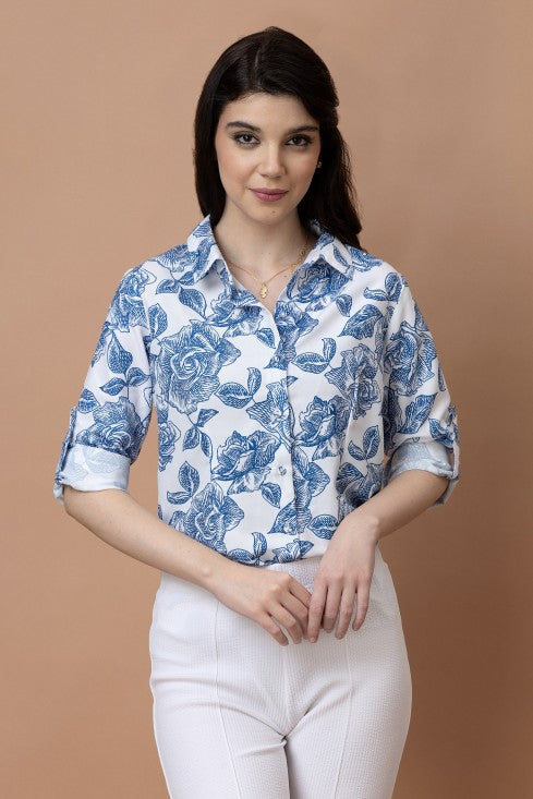 Floral Casual Linen Shirt