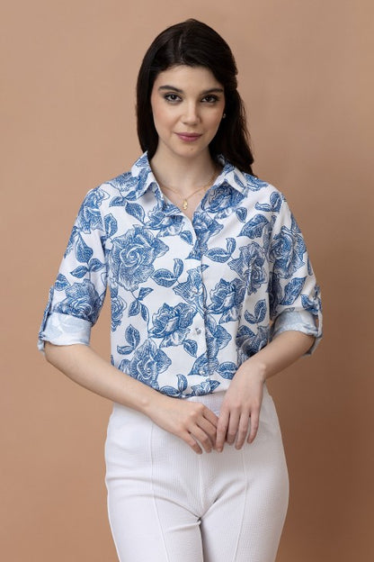 Floral Casual Linen Shirt