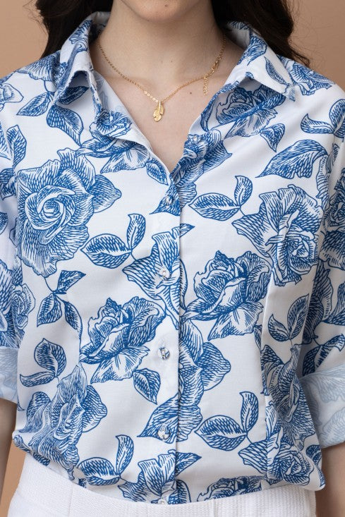 Floral Casual Linen Shirt