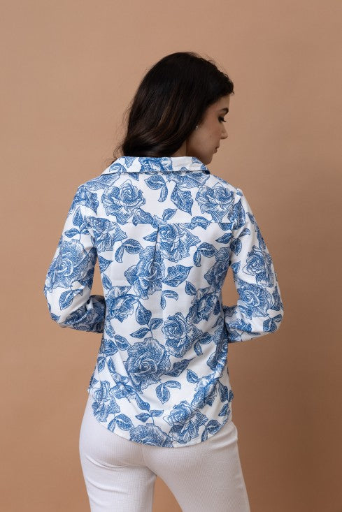 Floral Casual Linen Shirt